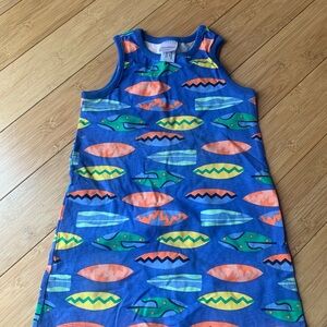 Hanna Andersson Blue and Orange Dress